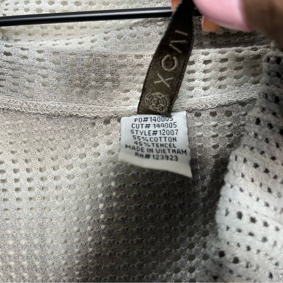 XCVI Women Tunic‎ Sweatshirt Top Large Open Knit Cowl Neck Lagenlook Chevron - Picture 9 of 12